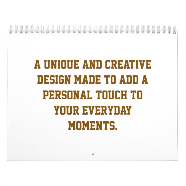 Create Your Own Medium 12 Month Calendar (Cover)