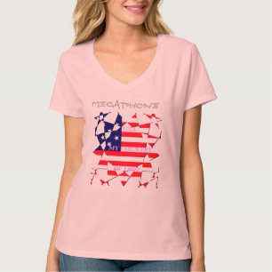 Create Your Own Megaphone Country of Love USA T-Shirt