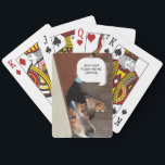 Create Your Own Meme Custom Funny Photo Playing Cards<br><div class="desc">Create your own personalised, funny photo meme playing cards- Full bleed photo. At the top is a cartoon style speech bubble with handwritten look text template to add your own funny caption, like Snap Chat and Instagram internet memes. Hilarious photo party favours for teens birthday, over the hill party, funny...</div>