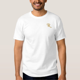 Create Your Own Mens Custom Personalised Monogram Embroidered T-Shirt