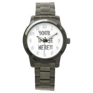 Create Your Own Men's Oversized Black Bracelet Watch