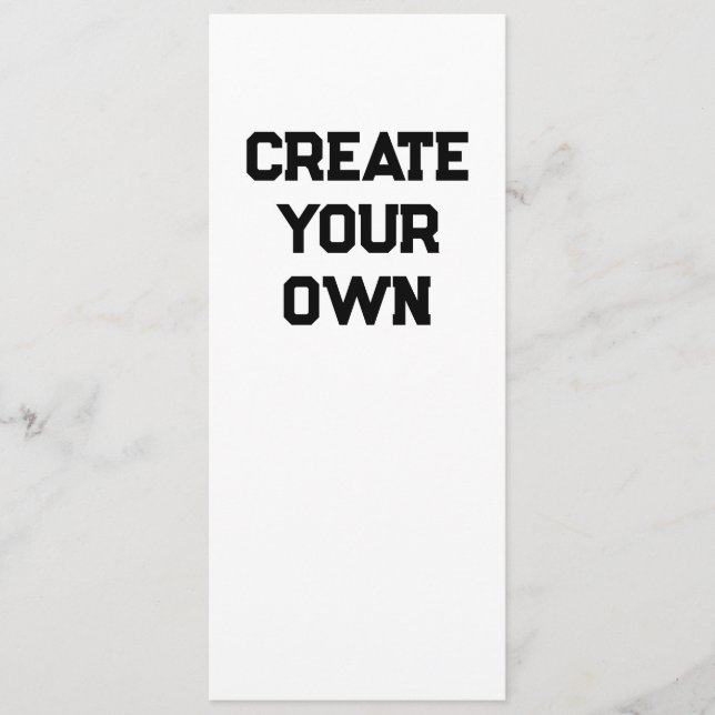 Create Your Own Menu (Front)