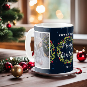 Create your own Merry Christmas family photo Coffee Mug