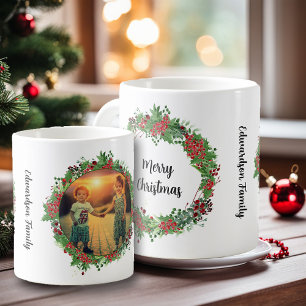 Create your own Merry Christmas family photo Coffee Mug