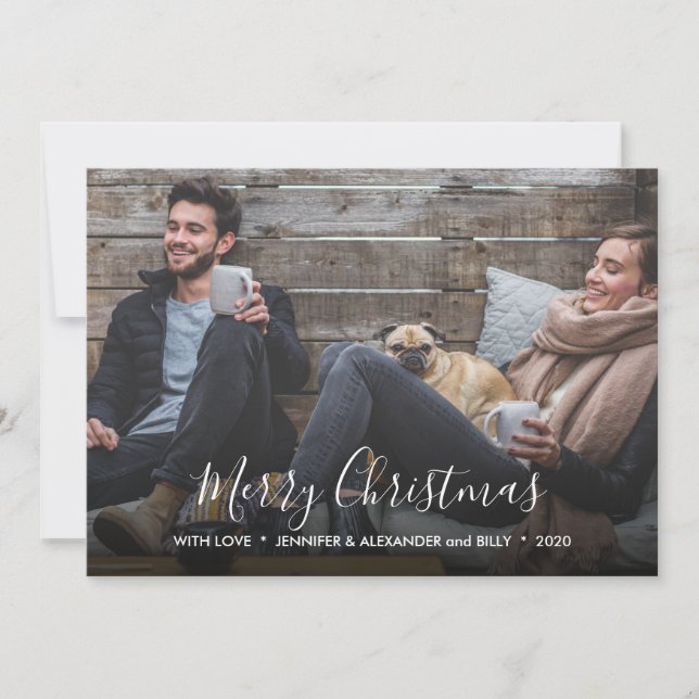 Create your own Merry Christmas photo holiday card (Front)