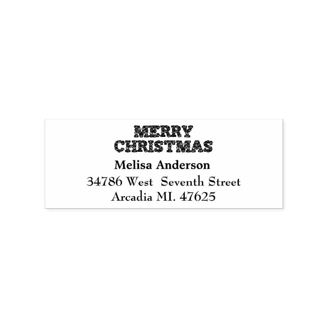 Create Your Own Merry Christmas Rubber Stamp (Imprint)