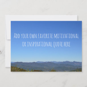 Create Your Own Message Scenic Mountain Horizon