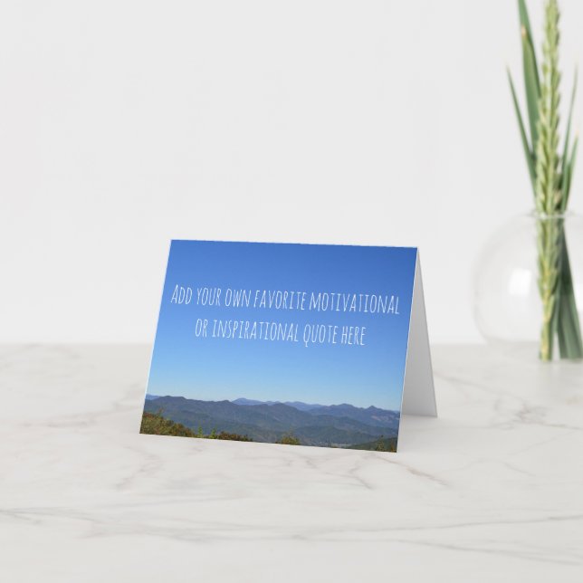 Create Your Own Message Scenic Mountain Horizon Card (Front)