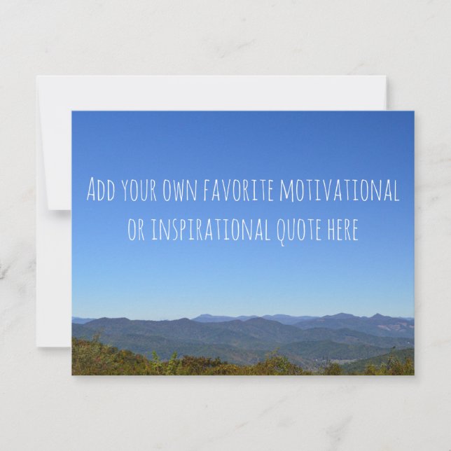 Create Your Own Message Scenic Mountain Horizon Thank You Card (Front)