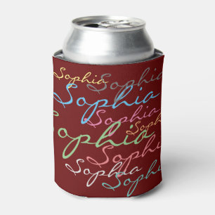 Create your own messy name text unique calligraphy can cooler