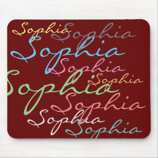 Create your own messy name text unique calligraphy mouse mat