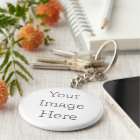 Create Your Own Metal Circle Keychain, 2"