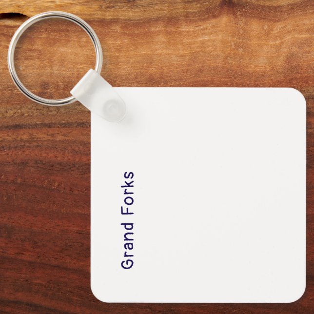 Create Your Own Metal Square Keychain (Front)