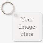 Create Your Own Metal Square Keychain,