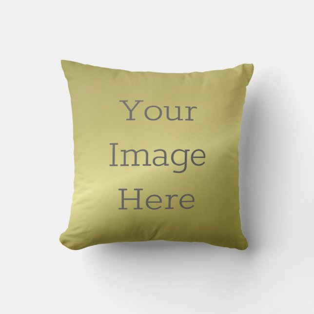 Create Your Own Metallic Antique Brass Faux Foil Cushion (Front)