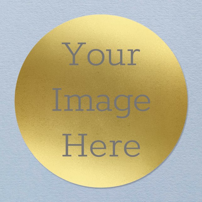 Create Your Own Metallic Antique Gold Faux Foil Classic Round Sticker (Creator Uploaded)