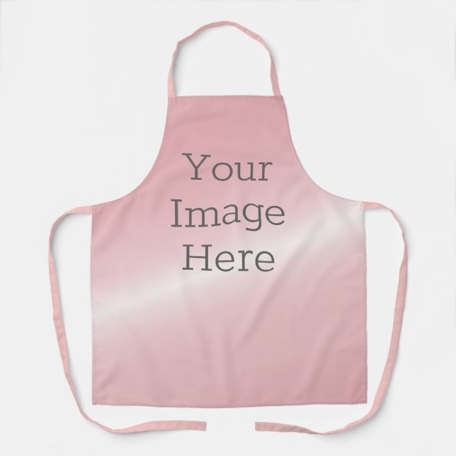Create Your Own Metallic Blush Pink Faux Foil Apron (Front)