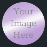 Create Your Own Metallic Violet Purple Faux Foil Classic Round Sticker<br><div class="desc">Create your very own personalised sticker. Upload fun images cool designs inspirational text or even your company's logo. With this easy to use design tool it is as simple as that to make your image stick in someone's mind. Click personalise, you can simply change the text here - or to...</div>