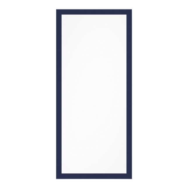 Create Your Own Midnight Blue Border Rack Card (Front)