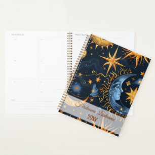 Create Your Own Midnight Blue & Gold Celestial Planner