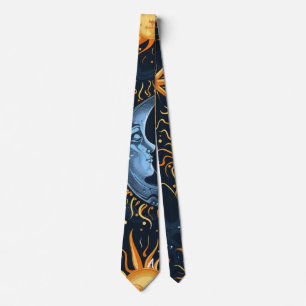 Create Your Own Midnight Blue & Gold Celestial Tie