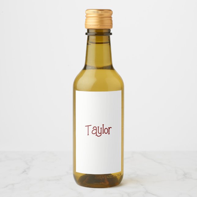 Create Your Own Mini 2" x 3" Wine Bottle Labels  (Front)