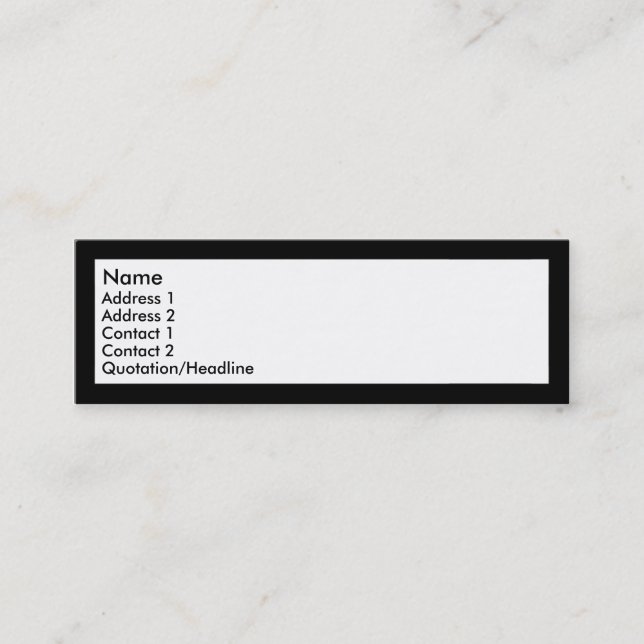 Create Your Own Mini Business Card (Front)