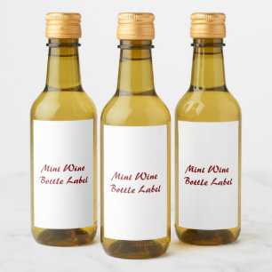 Create Your Own Mini Wine Bottle Labels (2" x 3")