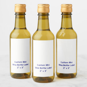 Create Your Own Mini Wine Bottle Labels (2" x 3")