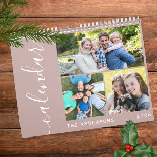 Create Your Own Minimal 3 Photos Collage Script Calendar