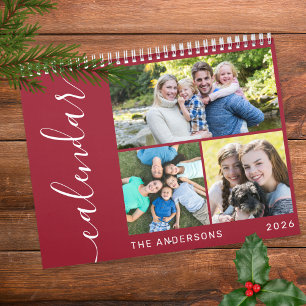 Create Your Own Minimal 3 Photos Collage Script Calendar