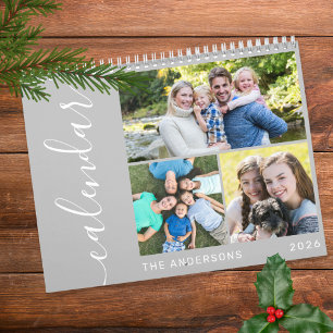 Create Your Own Minimal 3 Photos Collage Script Calendar
