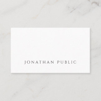 Create Your Own Minimalist Beautiful Plain Luxury Business Card