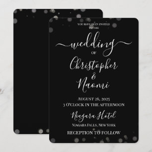 Create Your Own Minimalist Bokeh Edge Wedding Invitation