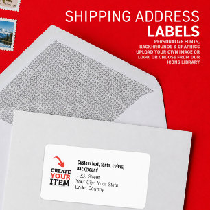 CREATE-YOUR-OWN Minimalist Custom logo and address Label