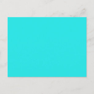 Create your own minimalist cyan invitation postcard
