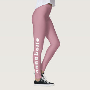 Create Your Own Minimalist Dusty Rose Yoga Leggings