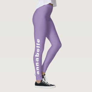 Create Your Own Minimalist Lavender Yoga Custom Leggings
