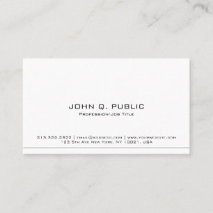 Create Your Own Minimalist Modern Elegant Plain Business Card