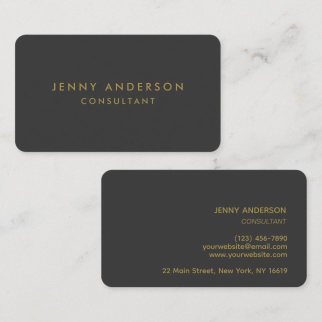 Create Your Own Minimalist Modern Professional Business Card (Front/Back)