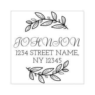 Create Your Own Minimalist Modern Return Address Rubber Stamp