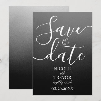 Create Your Own Minimalist Ombré Fade Wedding Save The Date