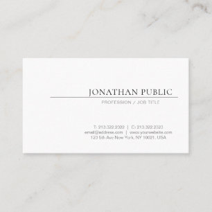 Create Your Own Minimalistic Design Elegant Plain Business Card