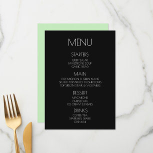 Create Your Own - Mint Green Menu