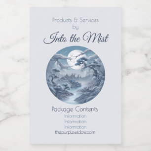 Create Your Own Misty Blue Landscape Apothecary Food Label