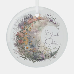 Create Your Own Misty Spring Floral Crescent Moon Glass Tree Decoration
