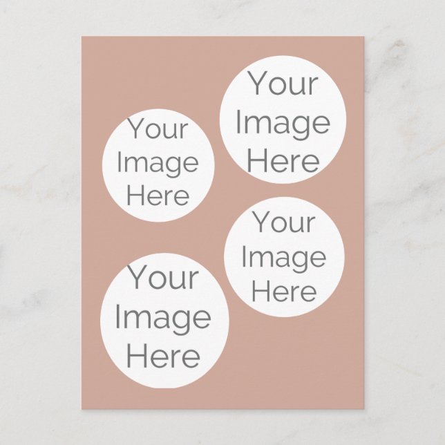 create your own mocha brown photo template frame postcard (Front)