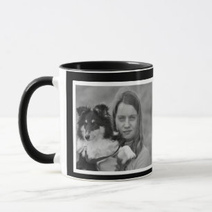 create your own modern 2 photo collage mug