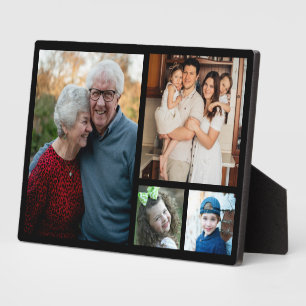 Create Your Own Modern 4 Family Photo Collage Plaque