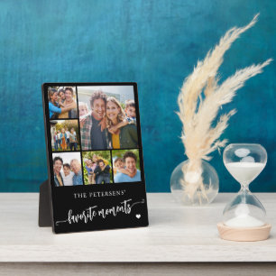 Create your own modern 6 photo collage keepsake plaque